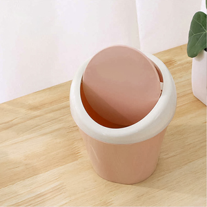 Cubo de basura para encimera, cesta de papel de desecho, cubo de basura de plástico, cubo de basura pequeño, <span class=keywords><strong>Mini</strong></span> cubo de basura de escritorio con tapa abatible - Product Image 5