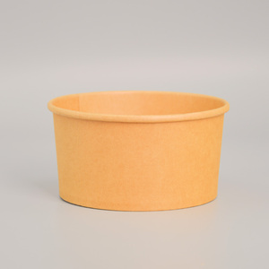Bol à salade en papier kraft compostable écologique, récipient alimentaire jetable anti-fuite pour salade et soupe avec personnalisation - Product Image 2
