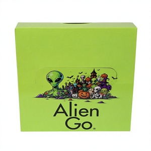 Papiers à rouler Alien Go Manuels 33 feuilles Kingsize en gomme naturelle à combustion lente, ultra-fins, verts, de luxe, carrés, de qualité supérieure - Product Image 3