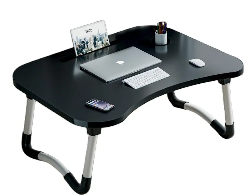 Toptan yüksek kalite taşınabilir syudy katlanır poker/piknik/kamp tablePortable MDF dizüstü bilgisayar masası dizüstü bilgisayar masası kanepe veya zemin üzerinde