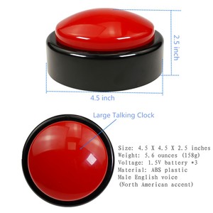 Botón de reloj parlante personalizado para <span class=keywords><strong>personas</strong></span> <span class=keywords><strong>mayores</strong></span> y ciegos, alarma de voz de un toque, anunciador de tiempo fácil para <span class=keywords><strong>personas</strong></span> <span class=keywords><strong>mayores</strong></span> y con discapacidad visual - Product Image 4
