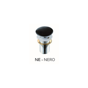 Durable French-Style Click-Clack Waste <b>Strainer</b> for Bathroom Kitchen <b>Sink</b> Black Without Overflow Made Zinc Floor Drain Included - Product Image 2