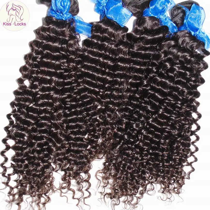 No Mixture Naturally Deep Curly Indian Remy Virgin Hair Extension 100% Original Temple Hair