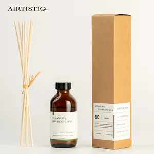 Home fragrance aromatherapy glass bottle reed diffuser manufacturers reed sticks diffusers