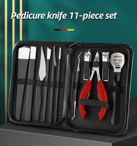 11 Piece Pedicure Knife Set Stainless Steel <b>Manicure</b> Tool <b>Kit</b> Portable Nail Care <b>Kit</b> for Home Salon - Product Image 1