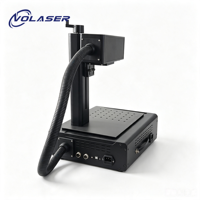 Mesin Penanda Laser Serat Mini 20W Portabel untuk Desktop, Ringan untuk Pengukiran, Berpendingin Udara, Kompatibel dengan Lightburn