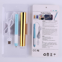 Stylo à feuille chaude USB à pointe de 0,8 mm/1,5 mm sur papier doré pour cartes d'invitation, décoration de vacances et cadeaux