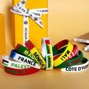 Fashion Bracelets National National Hot Sale African Flag Bracelet For Basketball And Football Matches Fans Wrist Strap