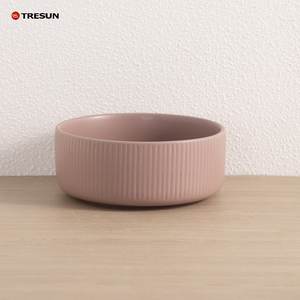 Service de table moderne TRESUN en porcelaine gaufrée colorée – Bols et assiettes pour le petit-déjeuner, tasses et vaisselle en porcelaine - Product Image 6