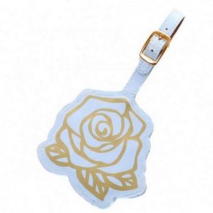 ป้ายติดกระเป๋าหนัง PU รูปดอกกุหลาบแบบกำหนดเอง ขายดี เป็นของขวัญ - Product Image 5