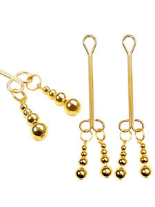 SM esaret oyunu üç kafa kabak boncuk zincir klitoris klip meme kelepçe paslanmaz çelik koşum seks oyuncakları - Product Image 3