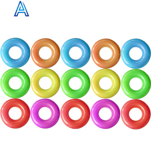 Anneau de bain gonflable en <span class=keywords><strong>PVC</strong></span> de couleur unique durable à bas prix pour piscine d'été flotteur enfants anneau de natation jouet pour enfants - Product Image 5