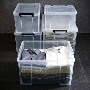 Wholesale large plastic <b>boxes</b>, transparent plastic <b>crates</b>, storage <b>boxes</b>, car organizers, children's toy portable storage <b>boxes</b> - Product Image 1