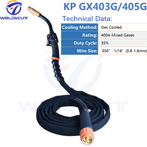 Pistolet MIG/<span class=keywords><strong>MAG</strong></span> professionnel <span class=keywords><strong>Kemppi</strong></span> GX K3 403G |   400A Refroidi par air |   Fil de 0,8 à 1,6 mm |   Câble en cuivre de 3,5 m et 5 m de longueur, prix d'usine - Product Image 3