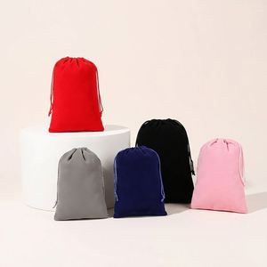 Bolsa de Joyería Personalizada Ecológica y Reciclable de Terciopelo con Cordón, Impresa con Serigrafía, Bolsa Pequeña para Pulseras - Product Image 2