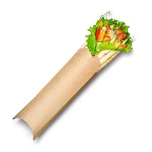 Bolsa de Papel Kraft Blanca Preformada, Apilable y Desechable de Alta Calidad, con Logotipo Personalizado - Product Image 1