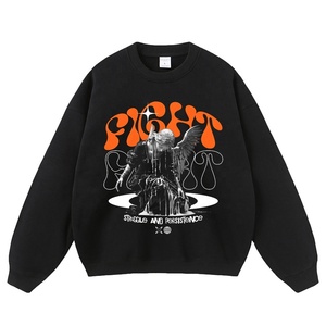 Felpa da <span class=keywords><strong>Uomo</strong></span> con Stampa Personalizzata, Effetto Invecchiato, Stampa Scultura Angelo, Vestibilità Ampia, Trendy, Versatile, <span class=keywords><strong>Casual</strong></span>, Lavaggio Acido - Product Image 6