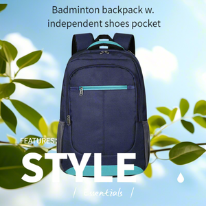 Sac de sport multifonctionnel pour jeunes, grande capacité, léger, résistant à l'eau, pour raquettes de badminton et de tennis, avec compartiment pour ordinateur portable 15,6 pouces - Product Image 2
