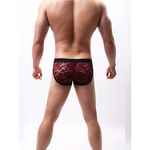 Nuovi Slip da <span class=keywords><strong>Uomo</strong></span> a Vita Bassa Sexy <span class=keywords><strong>Trasparenti</strong></span> in Pizzo Traspirante Intimo <span class=keywords><strong>Boxer</strong></span> Maschile Hot - Product Image 5
