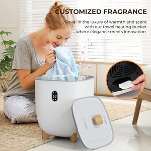 Seau chauffe-serviettes de luxe blanc 20L Machine de chauffage des serviettes chaudes Spa chauffe-serviettes avec séchage - Product Image 6