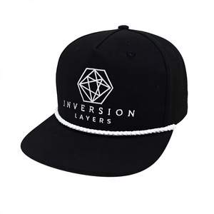 Casquette Snapback Structurée à 5 Panneaux Broderie 2D Personnalisable avec Corde, Fabriquée au Vietnam, Haute Qualité, Style Quatre Saisons - Product Image 4