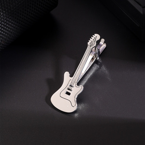 男士个性银色扁平不锈钢吉他领带夹高级领带杆装饰不掉色 - Product Image 6