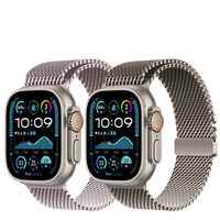 Bracelet Milanese Loop pour Apple Watch Ultra 2 1 49mm Série 11 10 9 8 7, bracelet en maille d'acier inoxydable 316L pour IWatch, boucle parachute