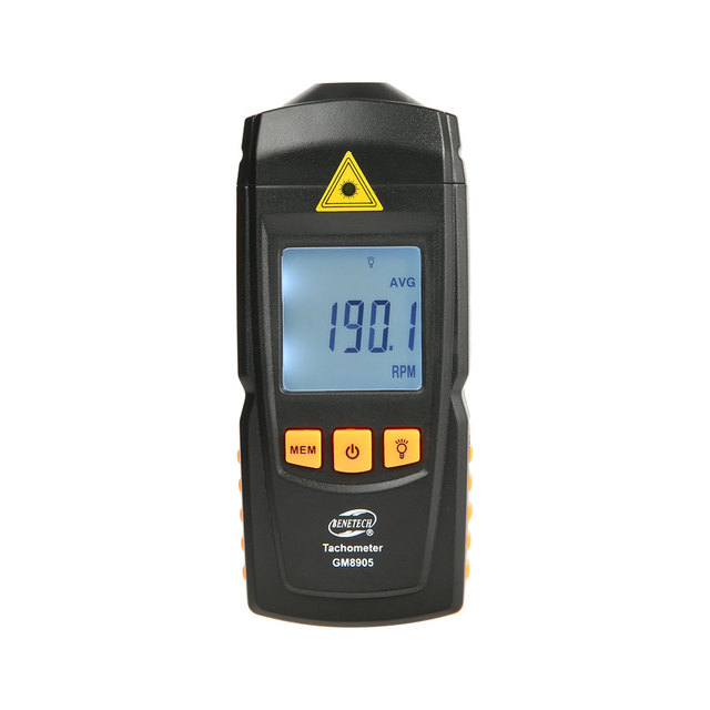 GM8905 Laser Non-contact Digital Tachometer Rpm Speed Tester High Resolution