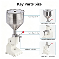 Machine de remplissage manuelle à piston pour boissons, shampoings, bouteilles en verre, équipement de remplissage cosmétique de haute précision
