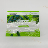 Fenêtre d'observation en plastique Shopping usage industriel avec poignée à fermeture éclair emballage de produits frais pour sacs de légumes concombre