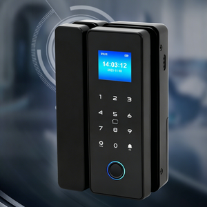 Emergency Power Supply Indoor Tuya APP Fingerprint Password Card Swipe <b>Remote</b> Optional Unlock Smart Glass Door <b>Lock</b> - Product Image 4