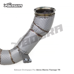 Tubo de Escape Personalizado para Aston Martin Vantage V8 4.0T 2018+, Acero Inoxidable, Flujo Libre, Downpipe con Protector Térmico - Product Image 6