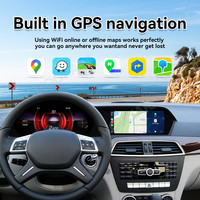 Écran autoradio MOOKAKA 12,3+8,8 pouces pour Mercedes Benz C W204 2011-2014 Android 15 Navigation GPS CarPlay sans fil Plug & Play