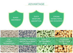 ทรายแมวสีเหลืองดูดซับได้สูงกำจัดกลิ่นอย่างรวดเร็วทำความสะอาดเย็น - Product Image 5