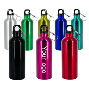 Promotional Custom Outdoor 500/750ml Aluminum Sports Water Bottle Leakproof Carabiner Eco-Friendly Portable Lightweight Tumbler