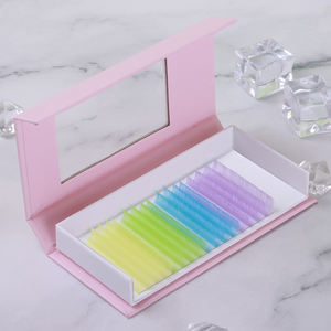 自有品牌混色睫毛延长件 羊绒色睫毛 彩虹睫毛 - Product Image 1