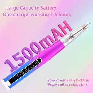 เครื่องเจียรเล็บแบบปากกา น้ำหนักเบา ชาร์จไฟได้ ความเร็ว 35000 รอบต่อนาที ฐานชาร์จ 65 วัตต์ พกพาสะดวก มอเตอร์ไร้แกน 35K - Product Image 4