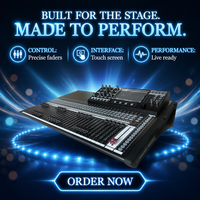 Console de mixage numérique Nuoxun T-32 32 canaux avec alimentation fantôme DC 48V et égaliseur 5 segments - Mixeur audio professionnel