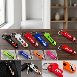 Porte-clés mini bâton de hockey personnalisé TOPLINE avec logo – Porte-clés promotionnel pour le hockey sur gazon - Product Image 1
