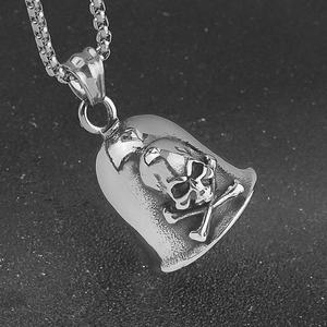 Colgante de Acero Inoxidable 316L Estilo Hip Hop, Motocicletas, Calavera, Campana, Tema Religioso Cristiano, Regalos Unisex, Fiestas, Amuletos, Joyería - Product Image 5