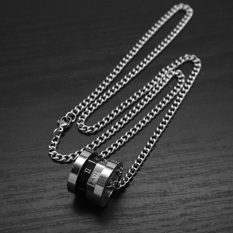 ขนาดใหญ่สีดำกับโซ่คิวบา55ซม.