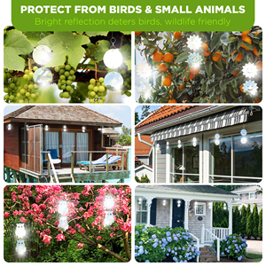 8 Pack <b>Bird</b> Repeller Discs Hanging Reflective Deterrent Devices 360 Degree Swivel Pigeon <b>Scarer</b> <b>for</b> <b>Garden</b> Orchard Outdoor - Product Image 6