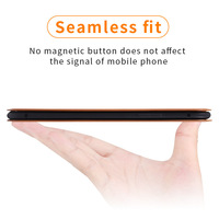 Casing Kulit Lipat Magnetik Mewah Pelindung Penuh dengan Dompet untuk iPhone 14 15 Pro Huawei Samsung Vivo
