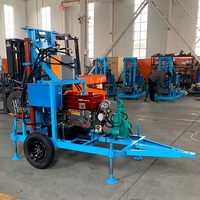 Nouvelle plateforme de forage de puits d'eau hydraulique diesel 25 CV avec double vérin hydraulique, carotteuse avec moteur de pompe et boîte de vitesses – En promotion