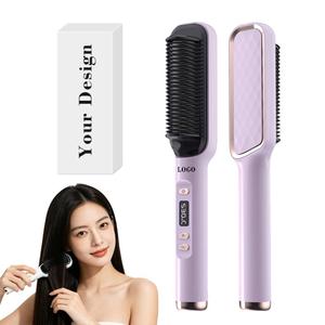 0728 Hot Item Ptc Ceramic <b>Heating</b> Straightening Comb 3d Dense Bristles Hair Styler Intelligent Constant Temperature - Product Image 3