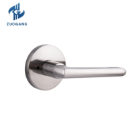 Serrure de porte coupe-feu universelle en acier inoxydable moderne avec poignée et cylindre, ensemble complet avec clé de déverrouillage pour hôtels et passages de sécurité incendie