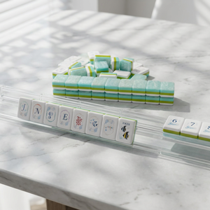Juego de Mahjong Americano Acrílico Portátil Moderno con Temática de Coral y Océano, Patas Plegables, para 4 Jugadores, Envío Rápido - Product Image 2