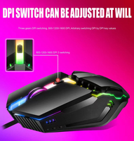 Most Competitive RGB Gaming Mouse LED Optical Ergonomic Design USB Wired Right-handed Compatible Laptops Desktops FCC Certified