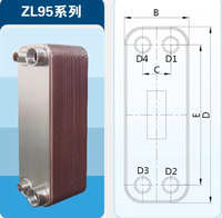 Échangeur de chaleur à plaques brasées en acier inoxydable ZL95 |   Évaporateur / Condenseur pour la récupération de chaleur, le refroidissement et le chauffage
