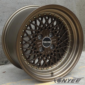 F99534 BB Sport 15 pouces 4x10 0/114.3 73.1 or noir plat profond Concave Rivets jantes en alliage jantes de voiture pour BMW Mercedes Benz Toyota - Product Image 2